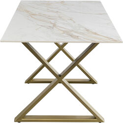 Table Eternity Cross Brass 160x80cm