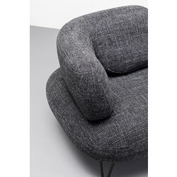 Sofa 2-Sitzer Peppo Melange Schwarz 182cm
