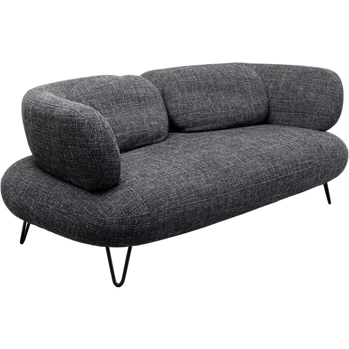 Sofa Peppo 2 pl. Melange Negro 182cm