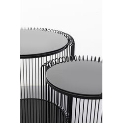 Table d'appoint Wire Cut Out noir (2/Set)