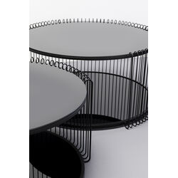 Table basse Wire Double noir (2/Set)