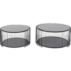 Table basse Wire Double noir (2/Set)