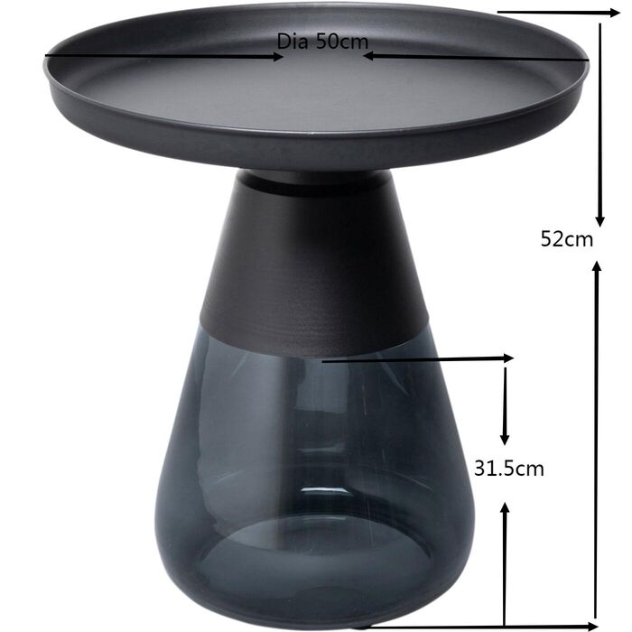 Beistelltisch Bottiglia Smoke Ø 50cm