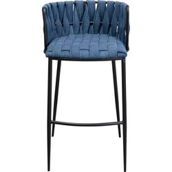 87483 - Chaise bar Saluti bleu 77cm