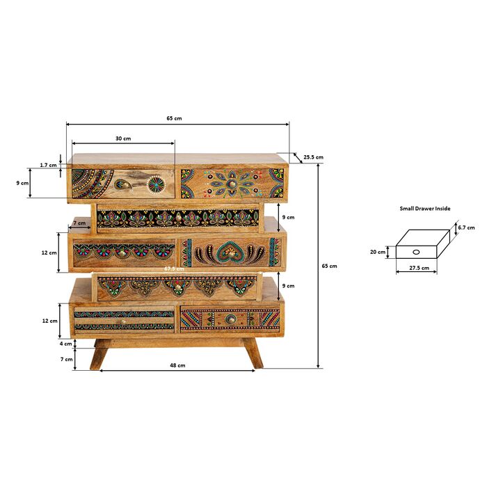 Kommode Menorca Butterfly 65x65cm