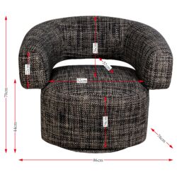 Drehsessel Maye Bow Grau