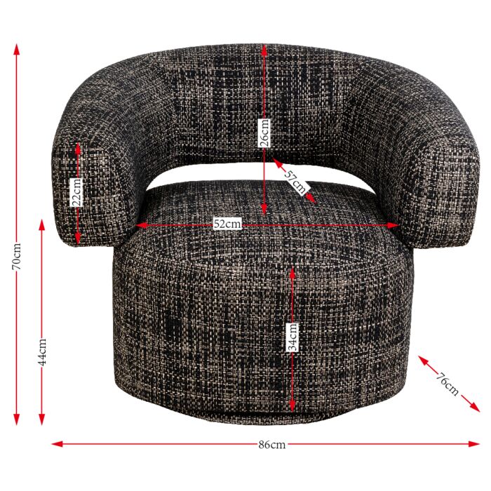 Drehsessel Maye Bow Grau