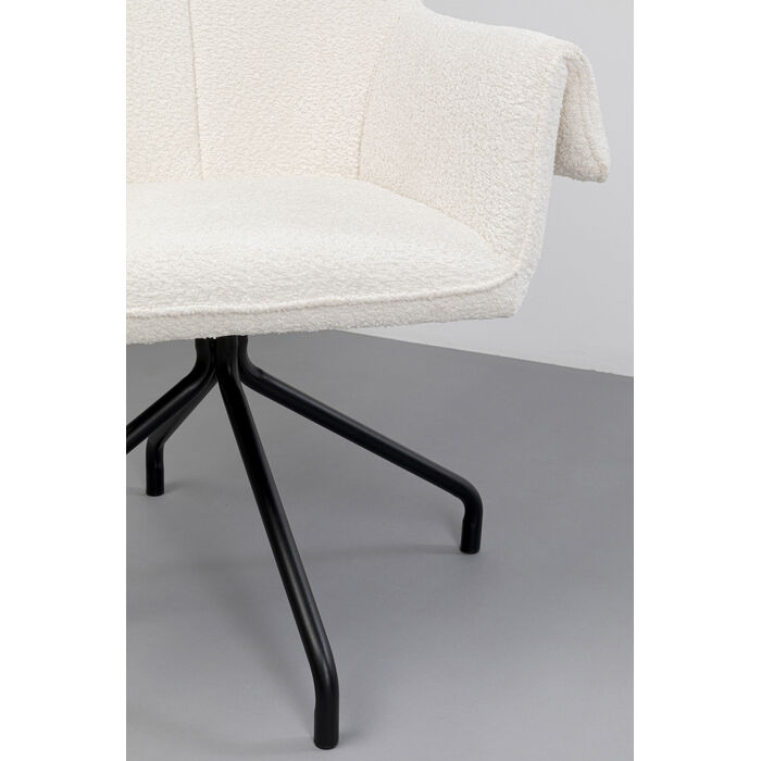 Silla giratoria Bess Crema