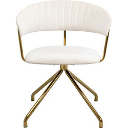 87506 - Swivel Chair Belle Velvet Cream