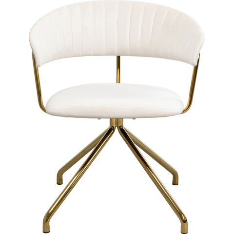 Swivel Chair Belle Velvet Cream