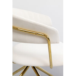 Swivel Chair Belle Velvet Cream