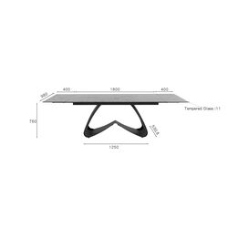 Ausziehtisch Bellagio Bubble 180(40+40)x98cm