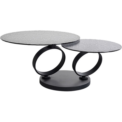 Mesa centro Beverly Bubble negro 133x80cm