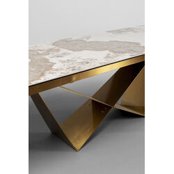 Extension Table Connesso Brass 200(+60)x100cm