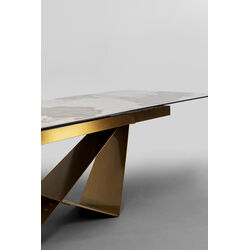 Extension Table Connesso Brass 200(+60)x100cm