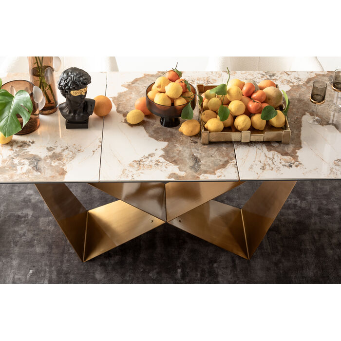 Extension Table Connesso Brass 200(+60)x100cm