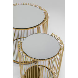 Side Table Wire Double Brass (2/Set)