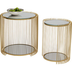 Side Table Wire Double Brass (2/Set)