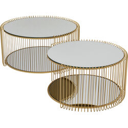 Coffee Table Wire Double Brass (2/Set)