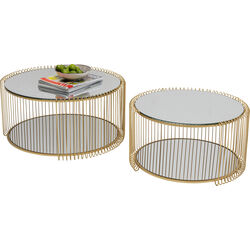 Coffee Table Wire Double Brass (2/Set)