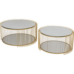 Coffee Table Wire Double Brass (2/Set)