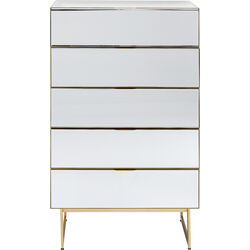 87679 - Dresser Soran 5 Drawers Gold 65x114cm