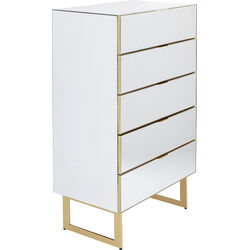 Dresser Soran 5 Drawers Gold 65x114cm