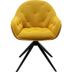 87682 - Swivel Chair Carlito Mesh Yellow