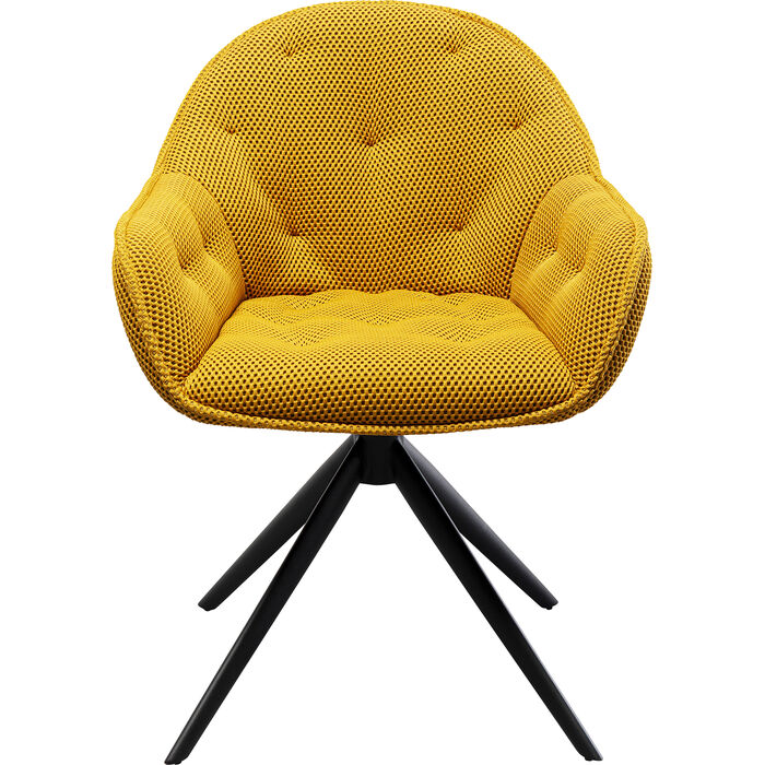 Chaise pivotante Carlito Mesh jaune