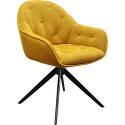 Chaise pivotante Carlito Mesh jaune