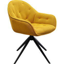 Chaise pivotante Carlito Mesh jaune