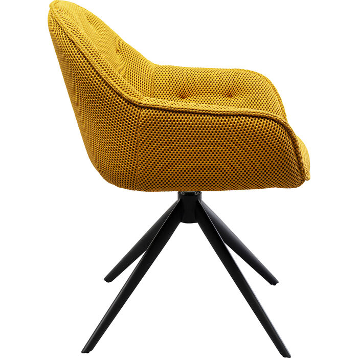 Chaise pivotante Carlito Mesh jaune