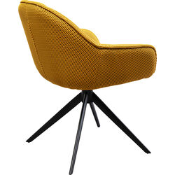 Chaise pivotante Carlito Mesh jaune