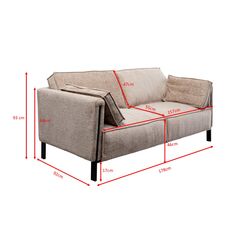 Sofa 2-Sitzer Victor Beige 178cm