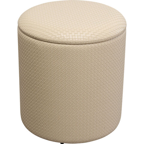 Stool Venezia Storage Cream Ø40cm