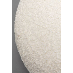 Pouf Pebble bouclé blanc 81cm