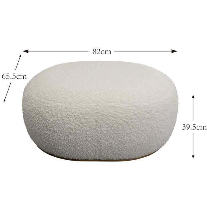Hocker Pebble Boucle Oliv 81cm