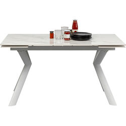 Extension Table Xenia White 140(+30+30)x80cm