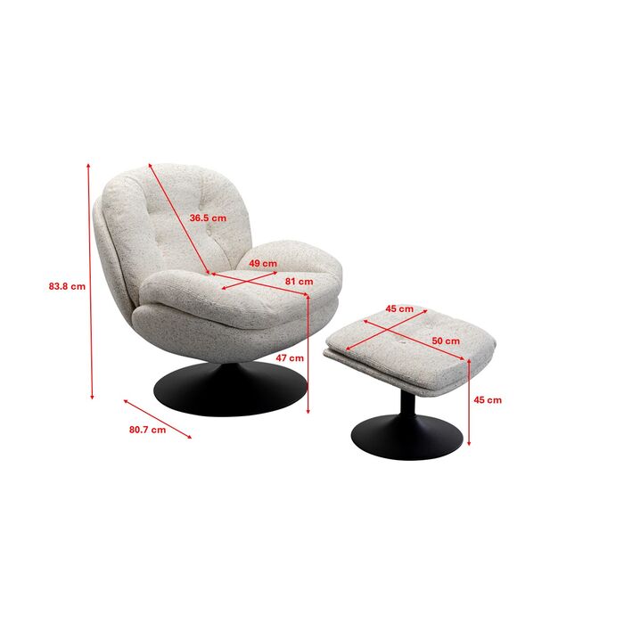 Drehsessel + Hocker Stanford