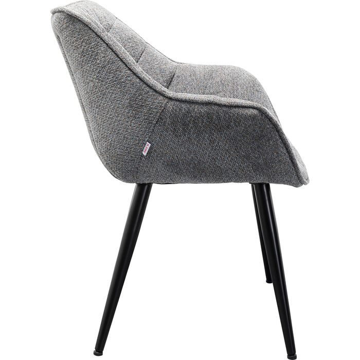 Chair with Armrest Thelma Melange Grey