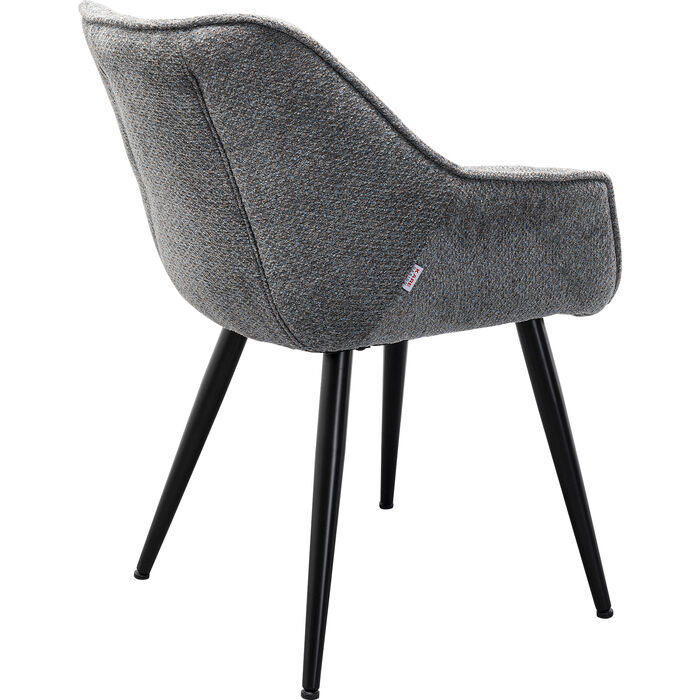 Chair with Armrest Thelma Melange Grey