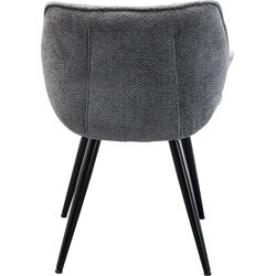 Chair with Armrest Thelma Melange Grey