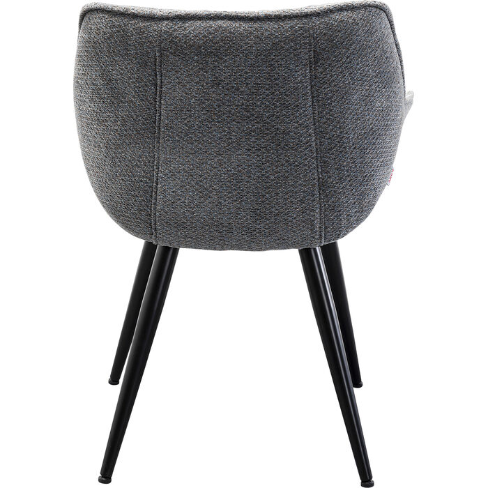 Chair with Armrest Thelma Melange Grey