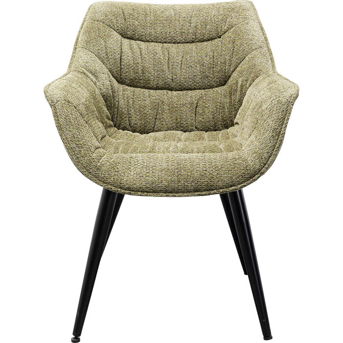 Chair with Armrest Thelma Melange Green