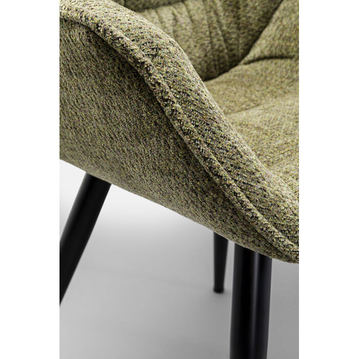 Chair with Armrest Thelma Melange Green