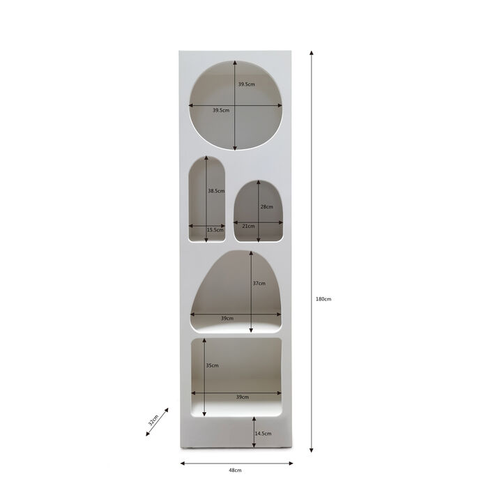 Regal Paco Weiß 48x180cm