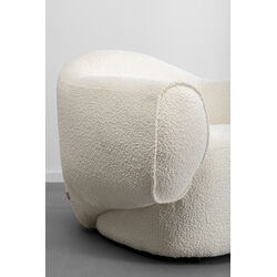 Fauteuil Dreamy bouclé crème