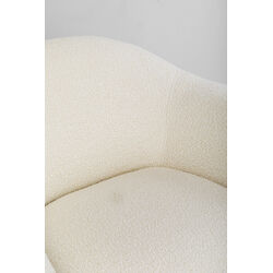 Fauteuil Dreamy bouclé crème