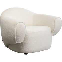 Fauteuil Dreamy bouclé crème