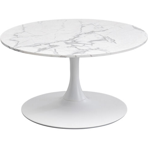 Mesa centro Schickeria Mármol Blanco Ø80cm